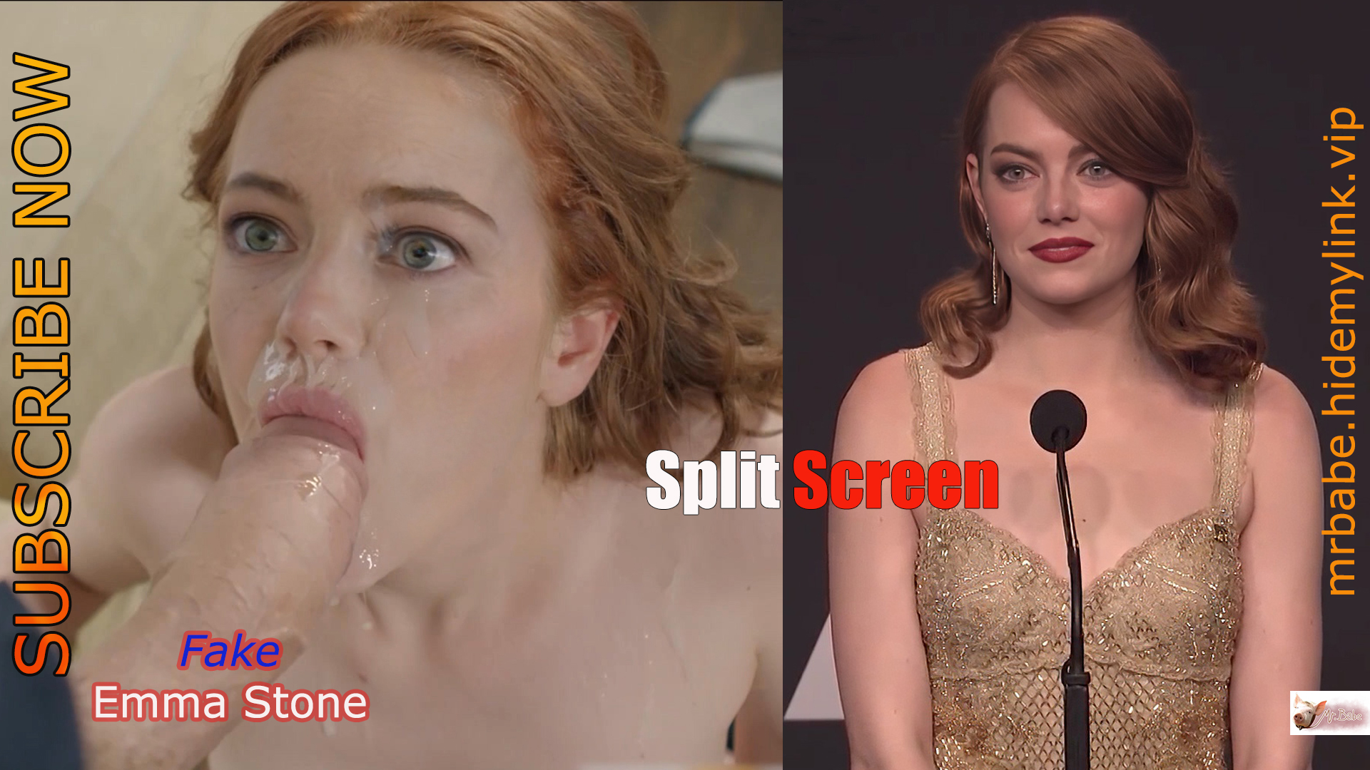 Fake Emma Stone (trailer) -12- / Split Screen / XXX Parody / Free Download