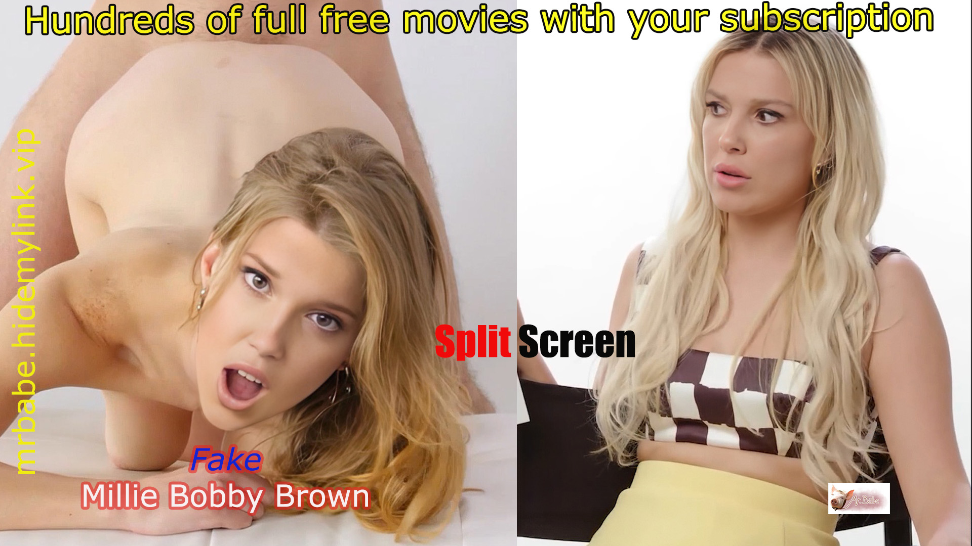 Fake Millie Bobby Brown (trailer) -22- / Split Screen / Free Download