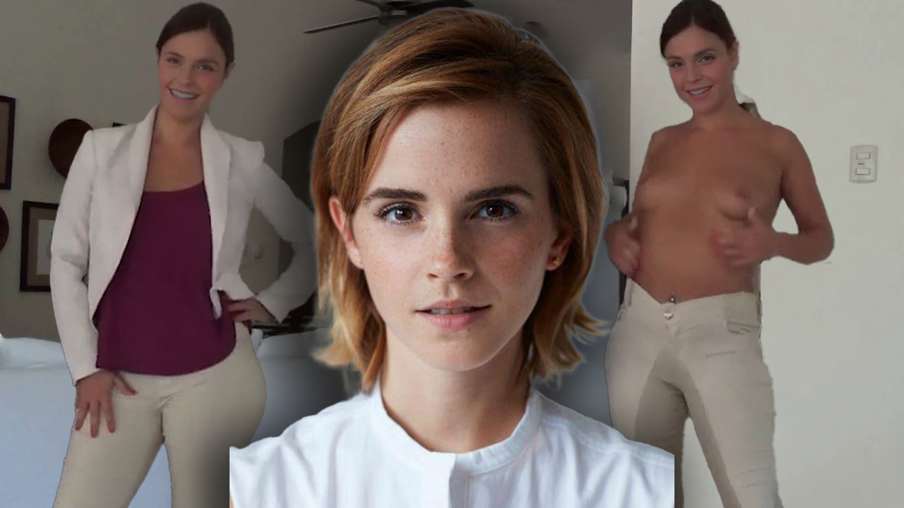 Emma Watson Pisses Her Office Clothes Trailer