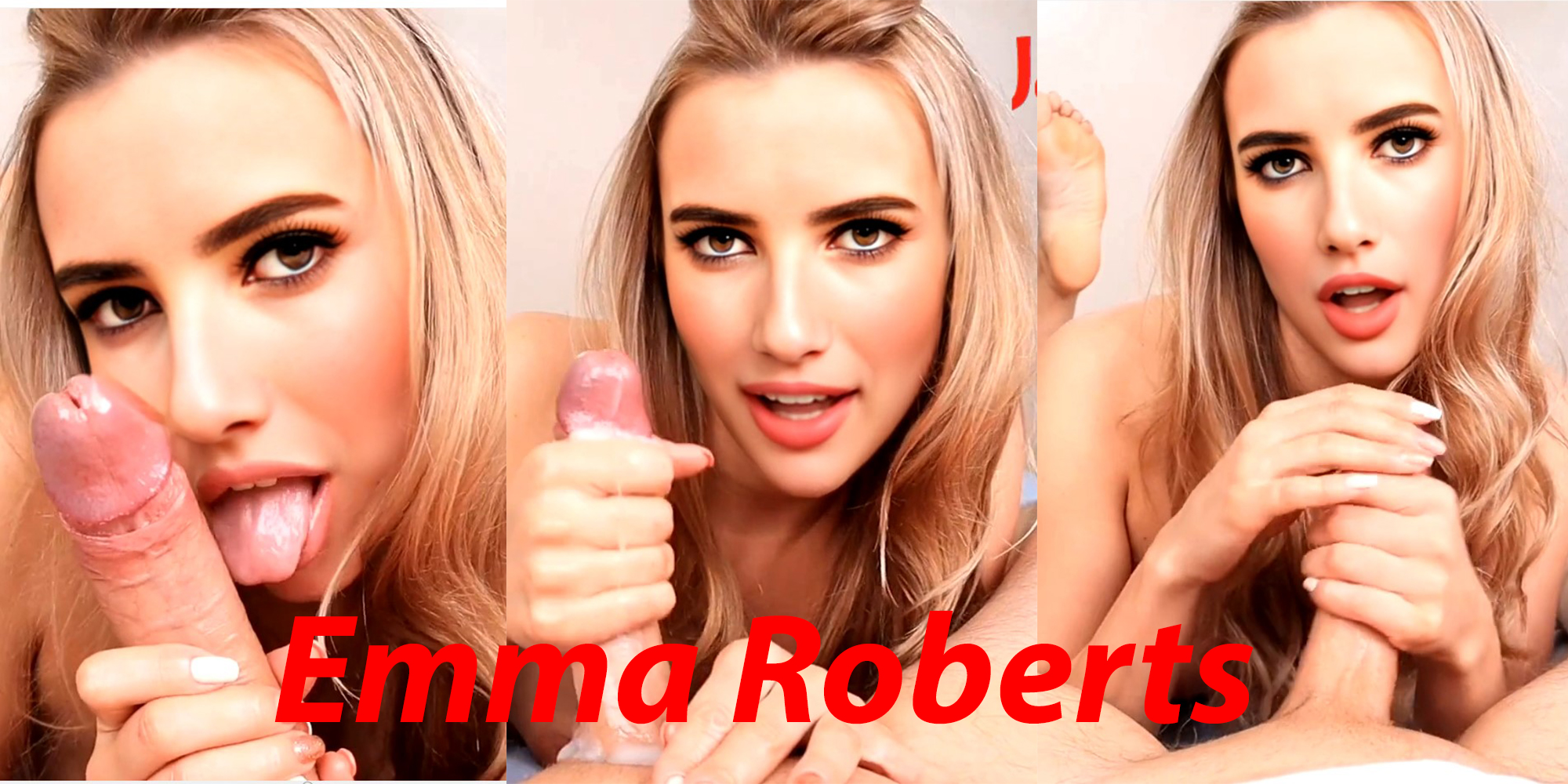 Emma Roberts amazing teasing and blowjob Remastered (full version)