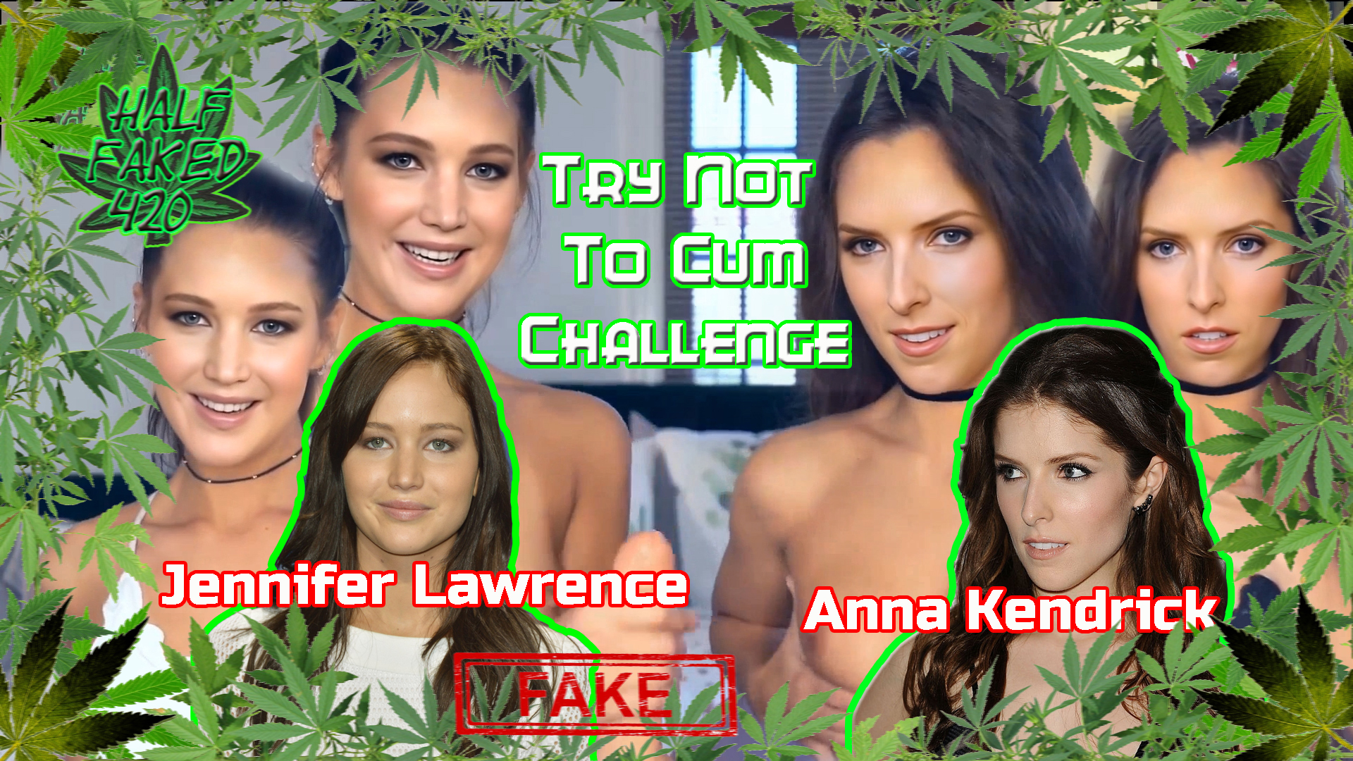 Jennifer Lawrence & Anna Kendrick - Try not to cum challenge JOI | FAKE