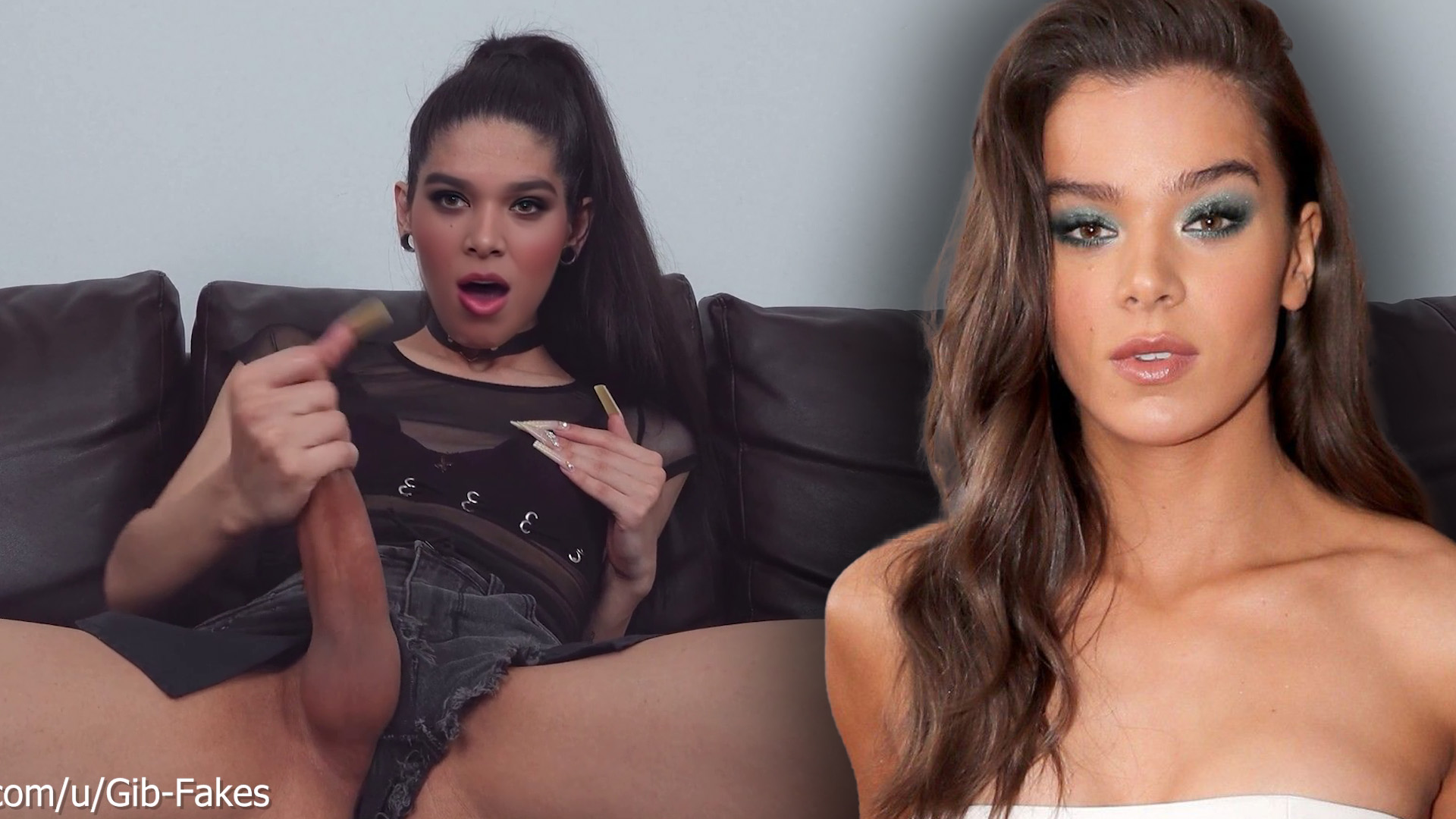 Hailee Steinfeld Jerks Her Massive Cock For You